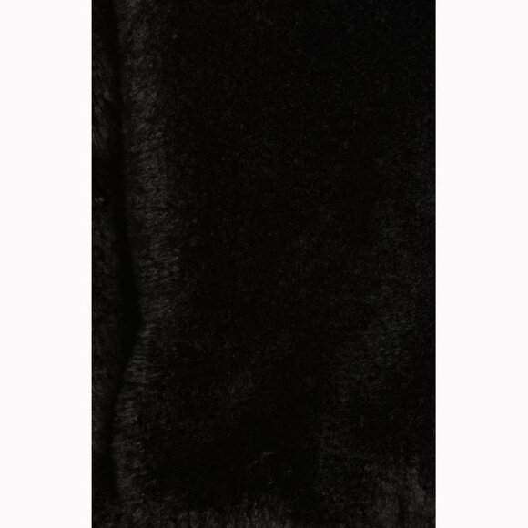 Blanc Noir Luxe Reversible Faux Shearling Hooded Black Jacket - Picture 4 of 12